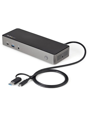 StarTech.com USB-C e USB-A Dock - Docking station universale triplo monitor DisplayPort e HDMI 4K 60Hz - 85W Power Delivery,