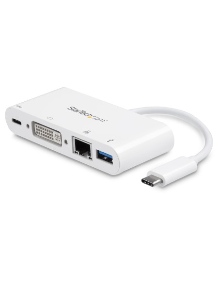 StarTech.com Adattatore Multiporta per Portatili USB-C - Power Delivery - DVI - GbE - USB 3.0
