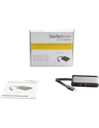 StarTech.com Adattatore multiporta USB C - Dock portatile USB-C con HDMI 4K - Pass-Through PD 3.0 da 100 W, 1x USB-A, 1x USB-C,