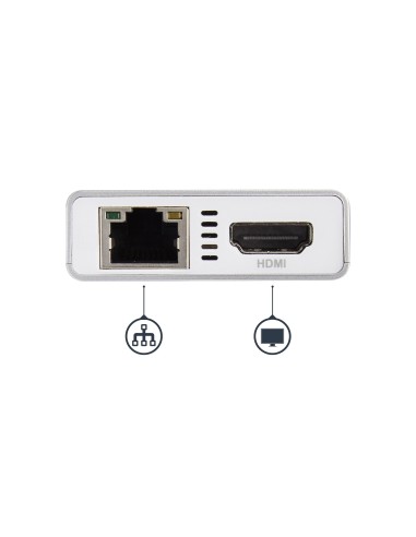 StarTech.com Adattatore Multifunzione USB-C per portatili - Power Delivery - 4K HDMI - Gbe - USB 3.0 - Bianco e Argento