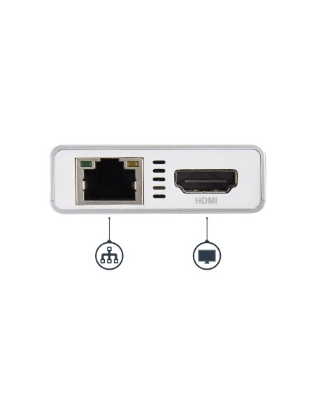 StarTech.com Adattatore Multifunzione USB-C per portatili - Power Delivery - 4K HDMI - Gbe - USB 3.0 - Bianco e Argento