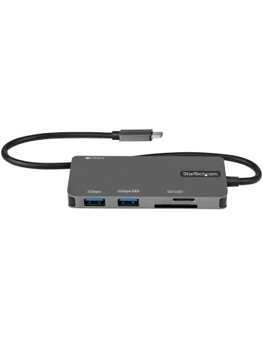 StarTech.com Adattatore multiporta USB C - Da USB-C a 4K HDMI, 100W Power Delivery Pass-through, slot SD MicroSD, Hub USB 3.0 a