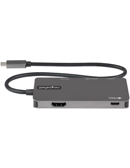 StarTech.com Adattatore multiporta USB C - Da USB-C a 4K HDMI, 100W Power Delivery Pass-through, slot SD MicroSD, Hub USB 3.0 a