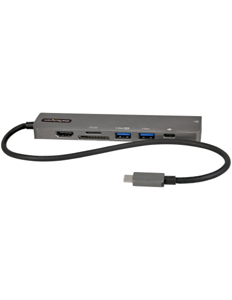 StarTech.com Adattatore multiporta USB C - Da USB-C a HDMI 2.0 4K 60Hz, 100W Power Delivery Pass-through, slot SD MicroSD, Hub