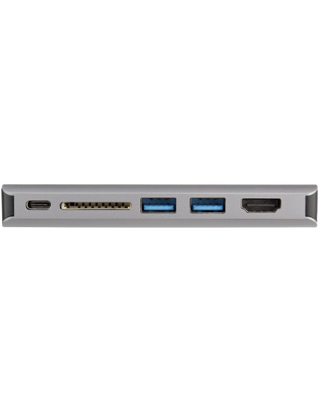 StarTech.com Adattatore multiporta USB C - Mini dock da viaggio USB-C con HDMI 4K o VGA 1080p - Hub USB 3.0 3x, SD, GbE, audio,