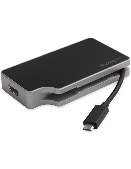 StarTech.com Adattatore video multiporta da USB C a HDMI 4K o VGA 1080p - Dock da viaggio USB tipo C con pass-through PD da