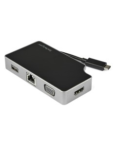 StarTech.com Adattatore video multiporta da USB C a HDMI 4K o VGA 1080p - Dock da viaggio USB tipo C con pass-through PD da 2
