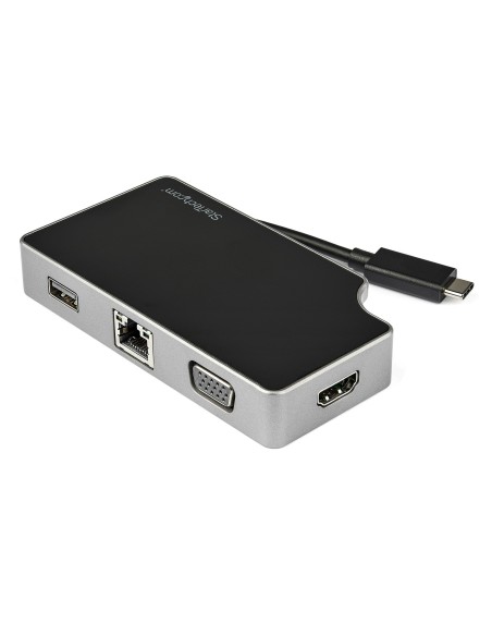 StarTech.com Adattatore video multiporta da USB C a HDMI 4K o VGA 1080p - Dock da viaggio USB tipo C con pass-through PD da