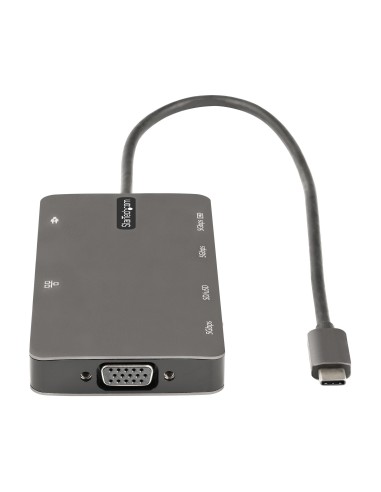 StarTech.com Adattatore Multiporta USB C - Dock da viaggio HDMI 4K 30Hz o VGA - Hub USB 3.0 5Gbps (porte USB A   USB C) - 100W
