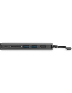 StarTech.com Adattatore USB C multiporta - USB-C a 4K HDMI, 3x USB 3.0 Hub, SD SDHC, GbE, 60W PD - Mini dock portatile - 2
