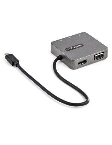 StarTech.com Adattatore multiporta USB-C a HDMI e VGA - Docking station USB 3.1 Gen 2 10Gbps - Cavo da 29 cm