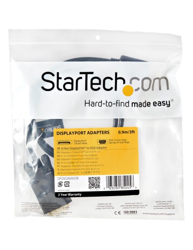 StarTech.com Cavo da DisplayPort a VGA da 1 m - Cavo adattatore da DisplayPort a VGA attivo - Video 1080p - Cavo monitor da DP