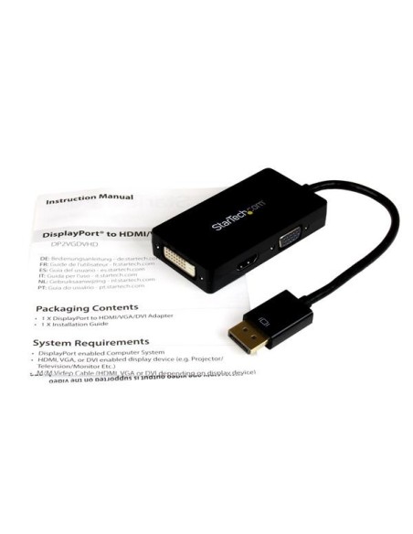 StarTech.com Cavo Adattatore 3 in 1 DisplayPort a VGA DVI HDMI - Convertitore DP a VGA HDMI DVI