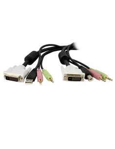 StarTech.com Cavo KVM switch DVI-D Dual Link USB 4 in 1 con audio e microfono 3,5 m