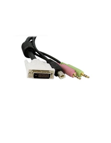 StarTech.com Cavo KVM switch DVI-D Dual Link USB 4 in 1 con audio e microfono 3,5 m