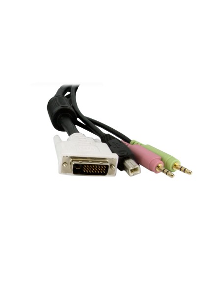 StarTech.com Cavo switch KVM DVI-D Dual Link USB 4 in 1 con audio e microfono 1,8 m