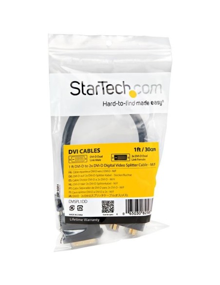 StarTech.com Cavo splitter video digitiale DVI-D a 2 DVI-D da 30 cm - M F
