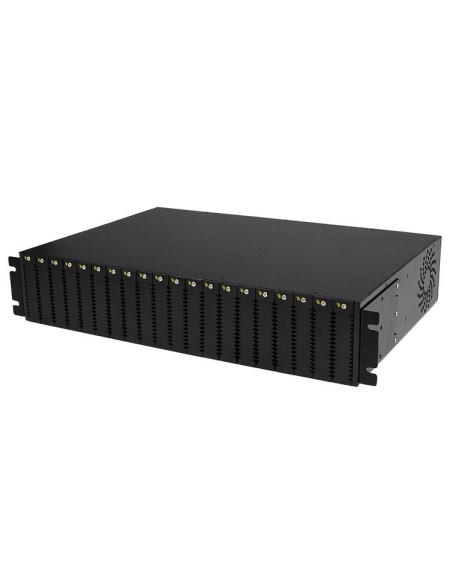 StarTech.com Chassis per convertitore media per montaggio in rack 2U da 20 slot per convertitore media in fibra ET Serie 2