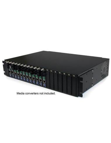 StarTech.com Chassis per convertitore media per montaggio in rack 2U da 20 slot per convertitore media in fibra ET Serie 2
