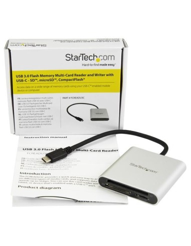 StarTech.com Lettore Multischede esterno per Flash Card SD MMC CF USB 3.1 ( Tipo-C ) Gen 1 (5Gbps)