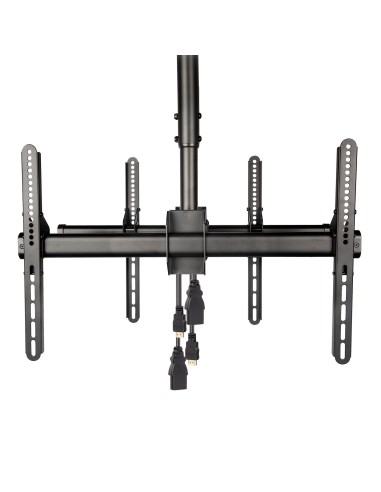 StarTech.com Supporto a Soffitto per Doppio Televisore - Staffa a Tetto per 2 Monitor con asta telescopica regolabile da 1060 a