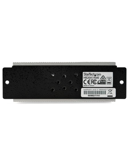 StarTech.com Hub USB 2.0 a 7 porte - Hub USB-A industriale in metallo (7x USB-A) con protezione ESD & Surge Protection -