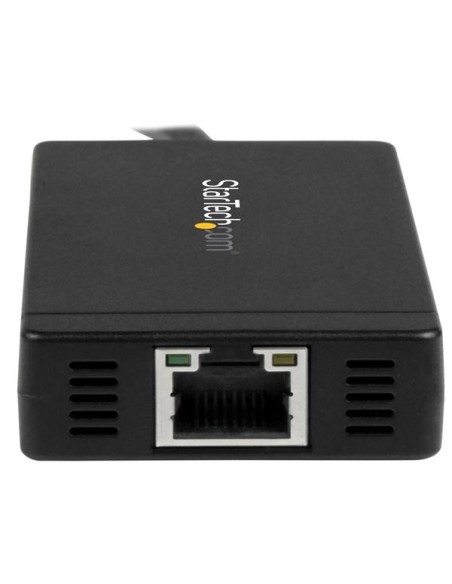 StarTech.com Hub USB 3.0 a 3 porte con USB-C e Ethernet Gigabit - Include Adattatore di Alimentazione