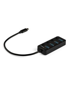 StarTech.com Hub USB-C a 4 porte - USB type C a 4 porte USB 3.0 type A con interruttori individuali On Off - SuperSpeed 5Gbps