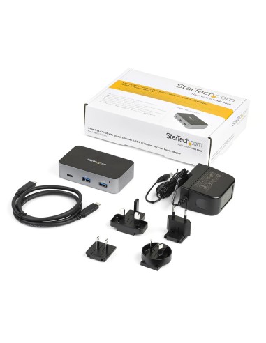 StarTech.com Hub USB-C a 3 porte con porta LAN - 10 Gbps - 2 USB-A e 1 USB-C - Alimentato