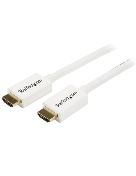 StarTech.com Cavo HDMI ad alta velocità da 2 m - Cavo Ultra HD 4k x 2k a parete CL3 bianco - HDMI a HDMI - M M