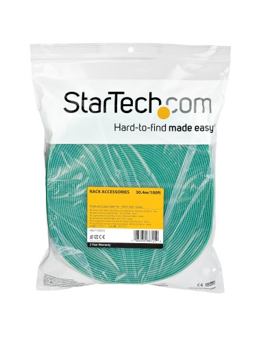 StarTech.com Rotolo di nastro con chiusura a strappo da 30,4 m - Verde