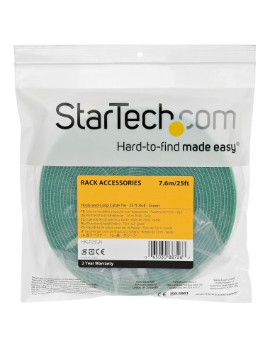 StarTech.com Rotolo di nastro con chiusura a strappo da 7,6 m - Verde