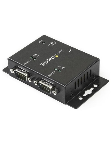 StarTech.com Hub adattatore USB a seriale 2 porte per montaggio a parete con clip per guide DIN