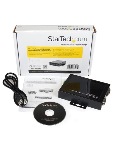 StarTech.com Hub adattatore USB a seriale 2 porte, con interfaccia COM e possibilità di montaggio a parete