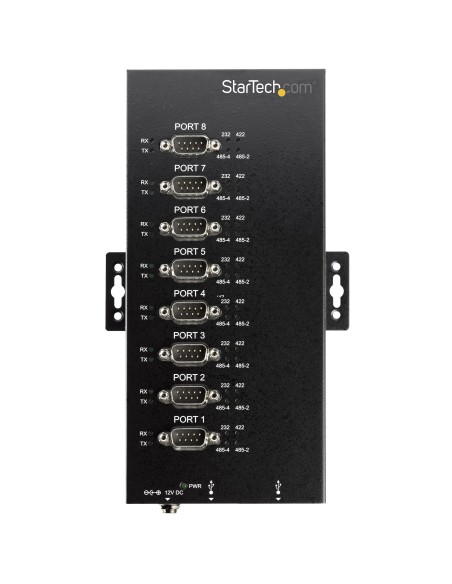 StarTech.com Hub Seriale 8 Porte da USB a RS232 RS485 RS422 -Hub Convertitore industriale da USB 2.0 a DB9 - Protezione IP30 -