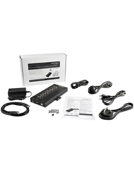 StarTech.com Hub Seriale 8 Porte da USB a RS232 RS485 RS422 -Hub Convertitore industriale da USB 2.0 a DB9 - Protezione IP30 -
