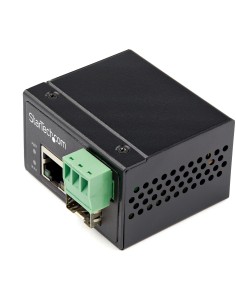 StarTech.com Media Converter fibra ottica a Ethernet - Convertitore industriale da fibra a rame 100 Mbps - SFP a RJ45 Cat6 -