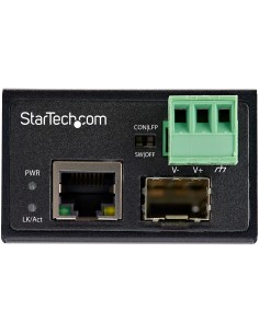 StarTech.com Media Converter fibra ottica a Ethernet - Convertitore industriale da fibra a rame 100 Mbps - SFP a RJ45 Cat6 - 2