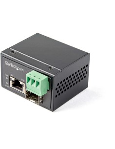 StarTech.com Media converter fibra a Ethernet 30W - Convertitore gigabit fibra ottica rame per uso industriale - PoE+ Media