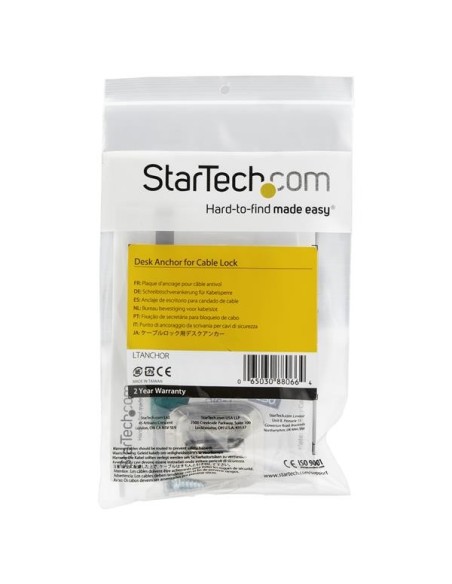 StarTech.com Punto di ancoraggio per cavo di sicurezza per computer portatili - Lega di zinco
