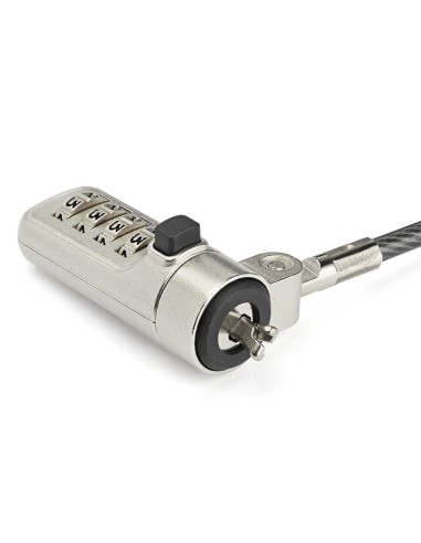 StarTech.com Lucchetto Combinazione per Portatile - Cavo di Sicurezza a 4 cifre per slot-lock