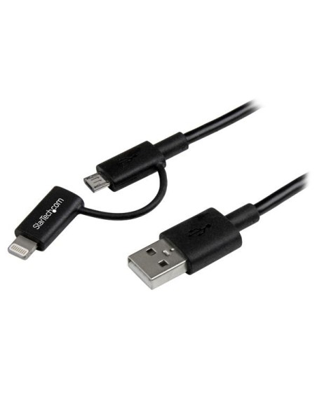 StarTech.com Cavo di ricarica 2 in 1 da 1m - Da USB a Lightning o Micro-USB per iPhone   iPad   iPod   Android - Certificato