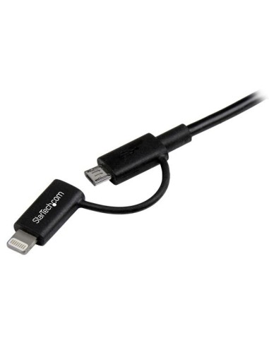 StarTech.com Cavo di ricarica 2 in 1 da 1m - Da USB a Lightning o Micro-USB per iPhone   iPad   iPod   Android - Certificato