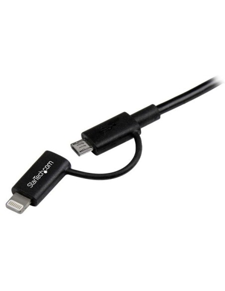 StarTech.com Cavo di ricarica 2 in 1 da 1m - Da USB a Lightning o Micro-USB per iPhone   iPad   iPod   Android - Certificato