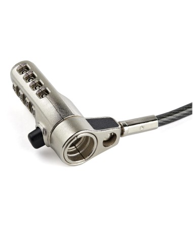StarTech.com Cavo di sicurezza universale a combinazione per computer portatile da 2m - 3 in 1 - Lucchetto di sicurezza con