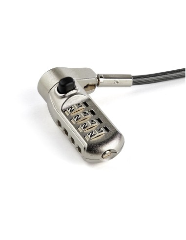 StarTech.com Cavo di sicurezza universale a combinazione per computer portatile da 2m - 3 in 1 - Lucchetto di sicurezza con