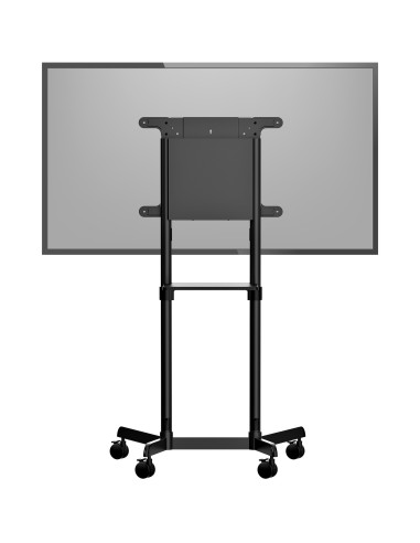 StarTech.com Carrello porta TV con ruote - Supporto TV portatile per schermi VESA da 37-70" (70 kg) - Supporto TV con ripiano e