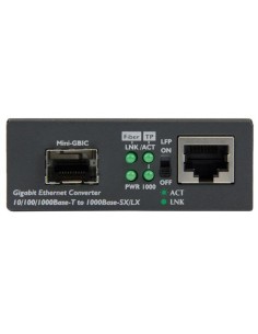 StarTech.com Convertitore multimediale Gigabit Ethernet a Fibra con slot SFP aperto 10 100 1000 2