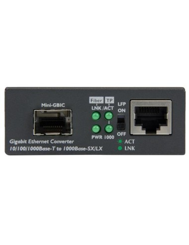 StarTech.com Convertitore multimediale Gigabit Ethernet a Fibra con slot SFP aperto 10 100 1000