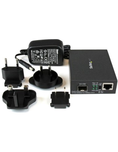 StarTech.com Convertitore multimediale Gigabit Ethernet a Fibra con slot SFP aperto 10 100 1000